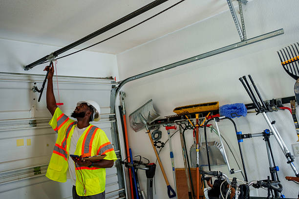 Professional Garage Door Panel Replacement technician working in Lauderdale, MN